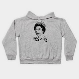 Queen Elizabeth T Shirt Legendary RIP - Queen of England Memoriam Kids Hoodie